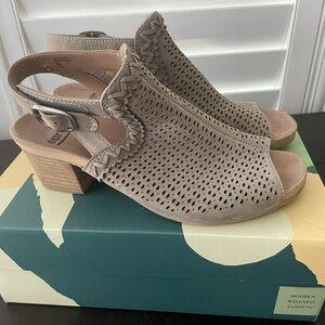 Earth Taupe Perforated Women's Sandals